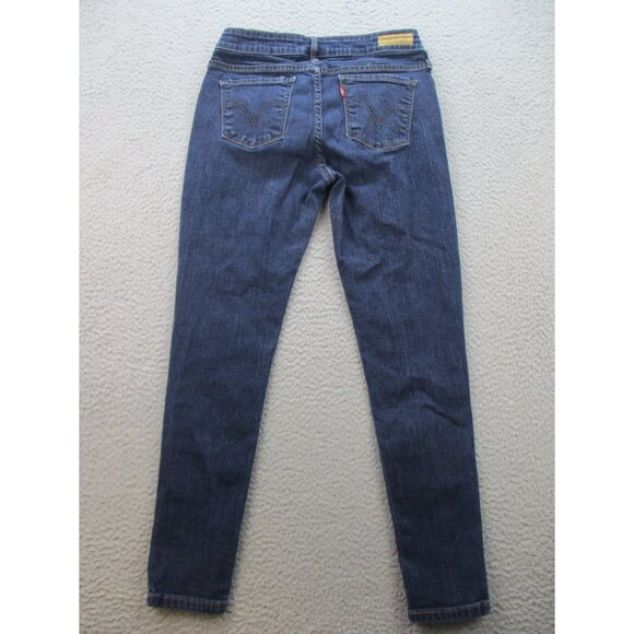 LEVI'S Original Jeans Women's Size 4M Blue Skinny Cropped Cotton Blend Low Rise - Picture 2 of 10